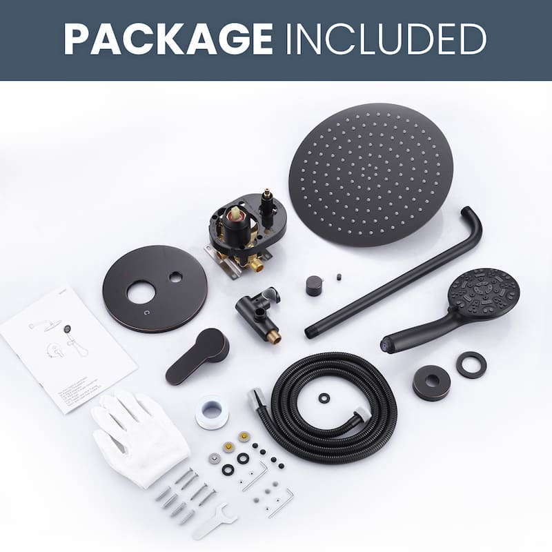 WOWOW Wall Mount 9-Spray Shower Faucet with Handshower