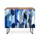 preview thumbnail 1 of 12, Carson Carrington Hjaelmared Modern/Contemporary Blue Credenza