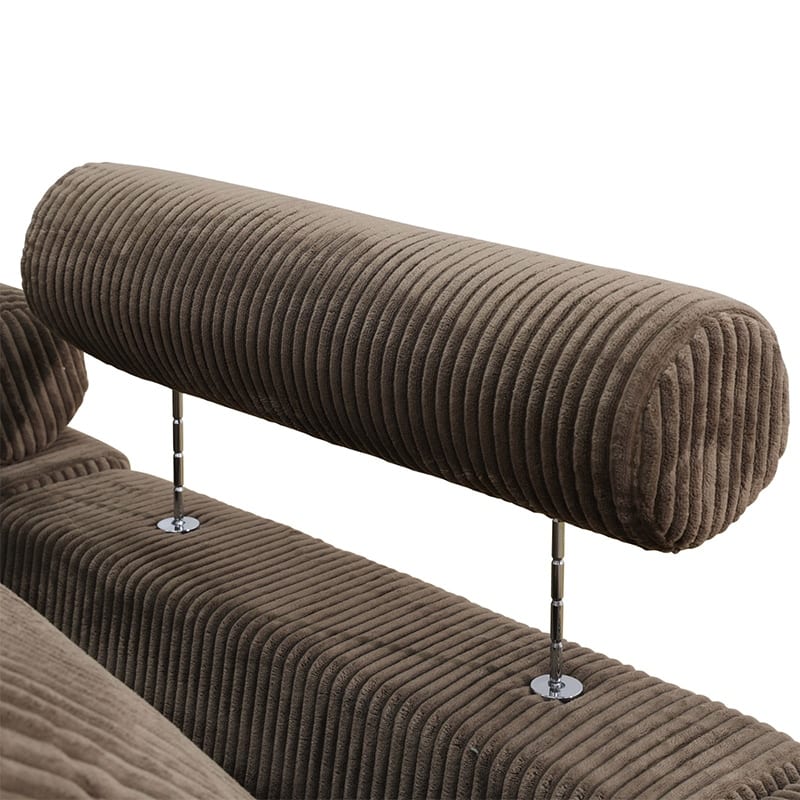 123'' Corduroy Upholstered U-Shaped 6-Piece Sectional Sofa