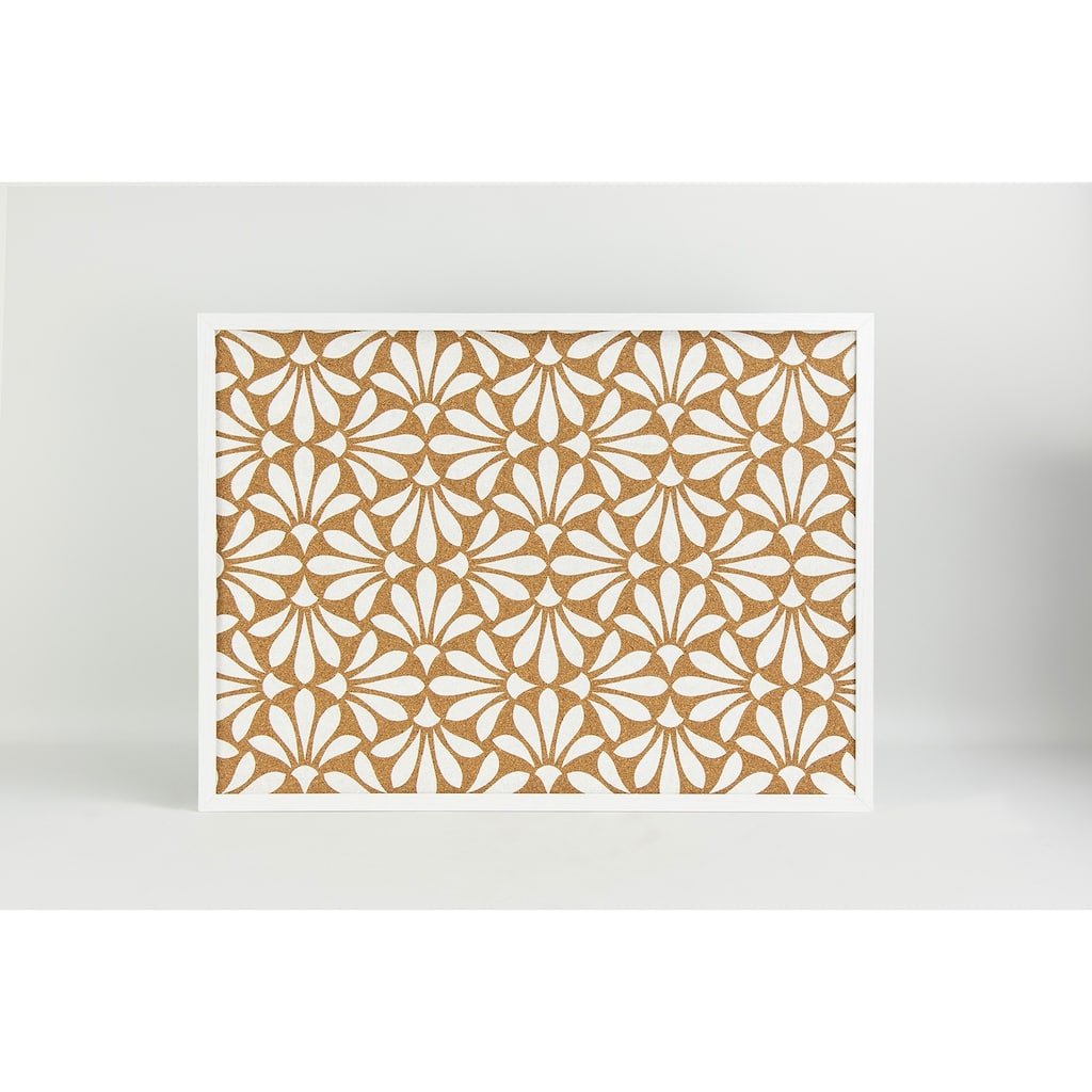 WallPops Abstract Floral White Printed Corkboard