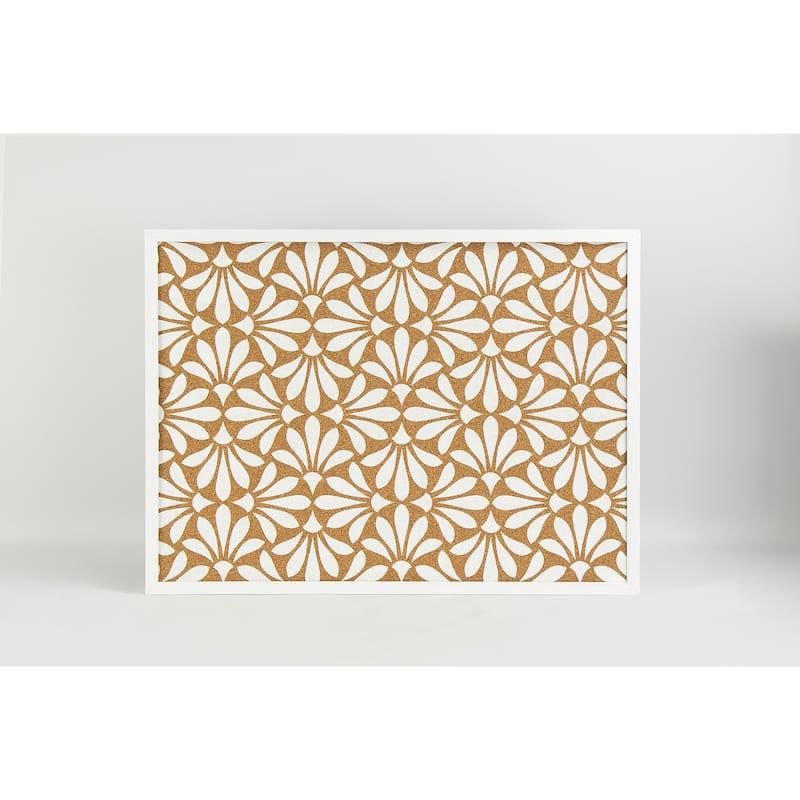 WallPops Abstract Floral White Printed Corkboard