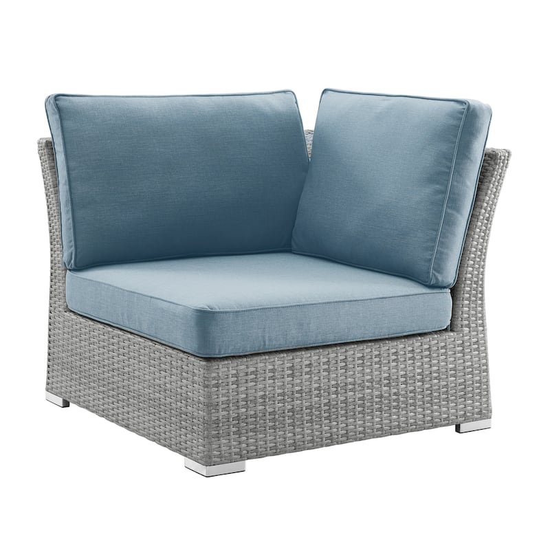 Corvus 8-piece Aluminum Wicker Patio Sectional Conversation Set