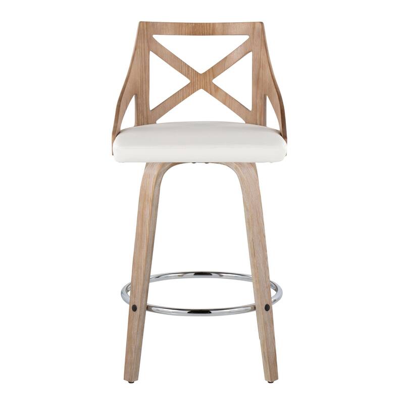 The Gray Barn Charlotte 26" Fixed-Height Counter Stool with Bent Wood Legs (Set of 2)