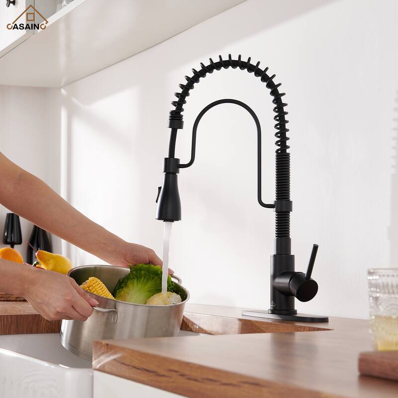 Single Handle Pull Down Sprayer Kitchen Faucet