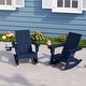 preview thumbnail 44 of 68, Shoreside Kids Outdoor Poly Adirondack Rocking Chair with Cup Holder (Set of 2)