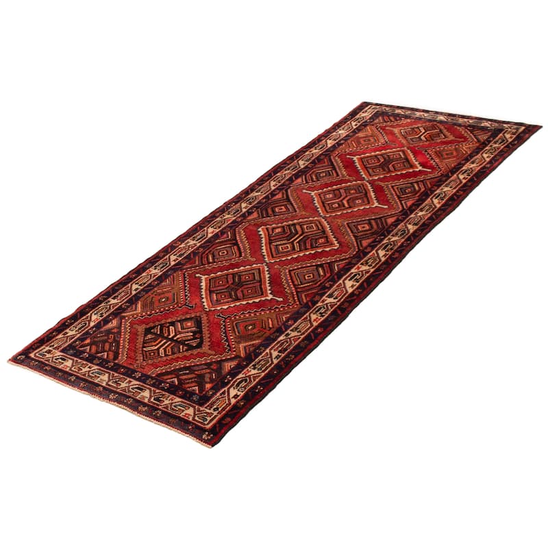 ECARPETGALLERY Hand-knotted Konya Anatolian Dark Red Wool Rug - 3'7 x 9'10