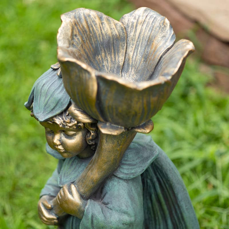27.5" Tall Fairy with Flower "Tato"