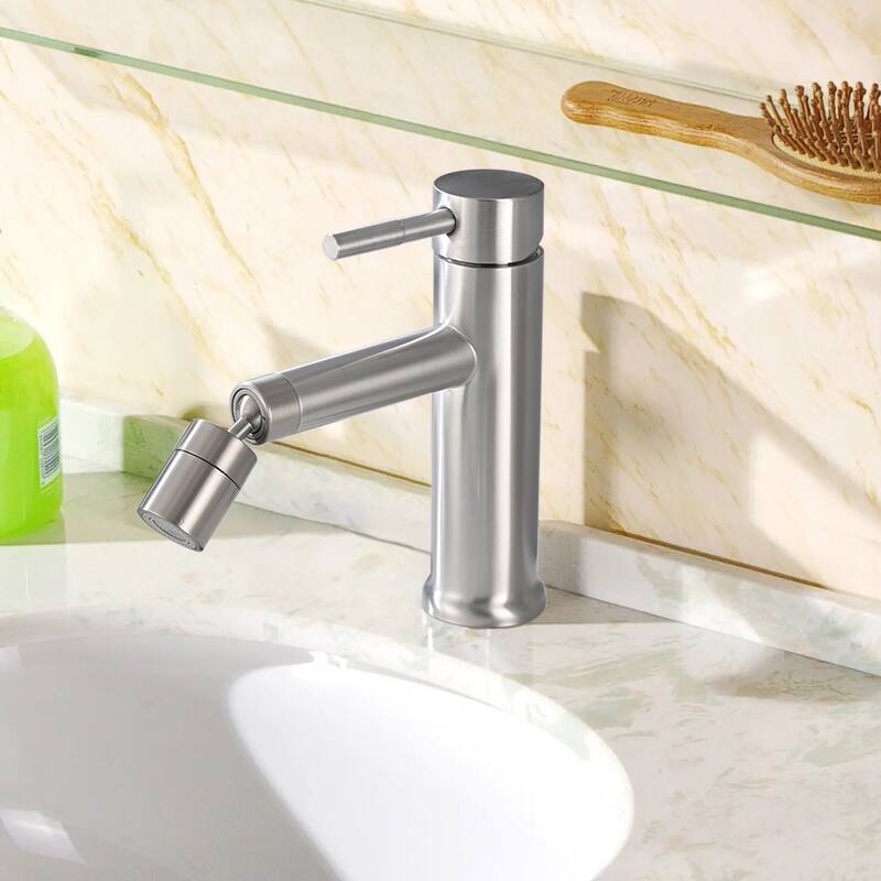 Topcraft Single Handle Bathroom Sink Faucet with 360° Swivel Faucet