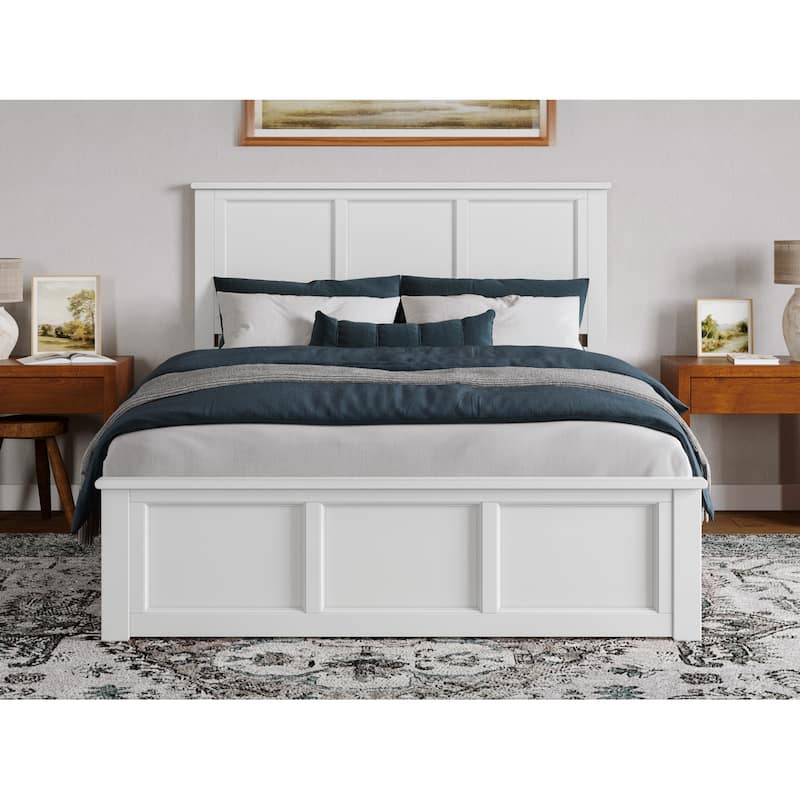 Charlotte Solid Wood Low Profile Platform Bed with Matching Footboard