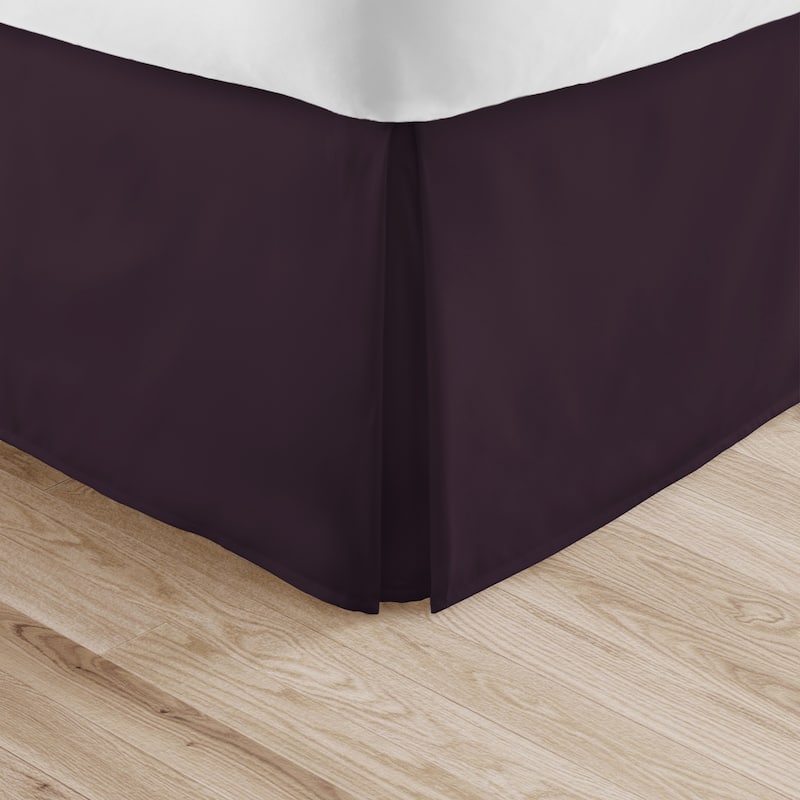 Becky Cameron Pleated 14-inch Drop Bed Skirt - Twin XL - Purple