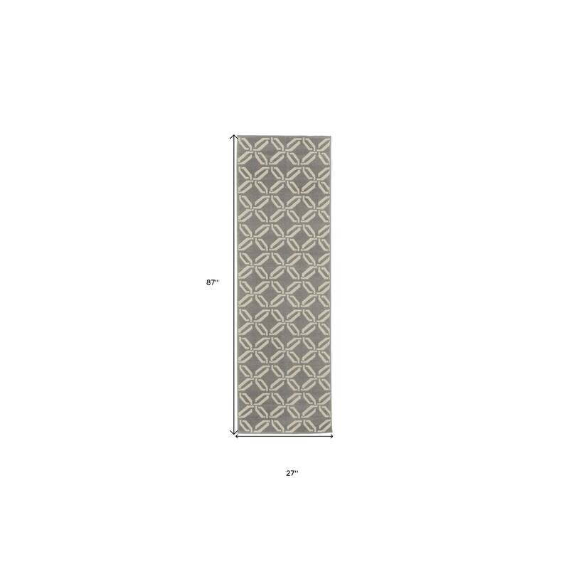 Power Loomed Abstract Stain Resistant Durable Area Rug - 87' X '27' X '0.5