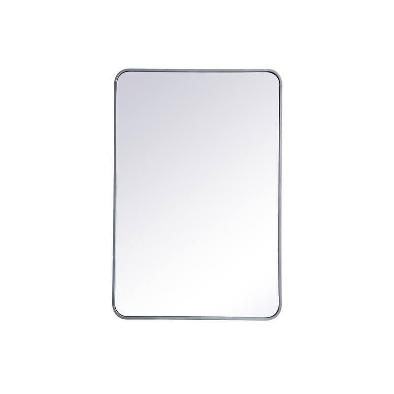 Ezra Soft Corner Metal Rectangular Mirror
