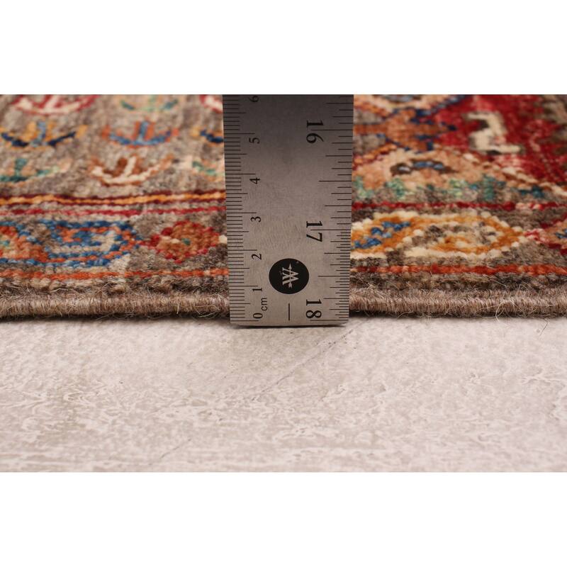 ECARPETGALLERY Hand-knotted Modern Ersari Taupe Wool Rug - 4'2 x 6'6