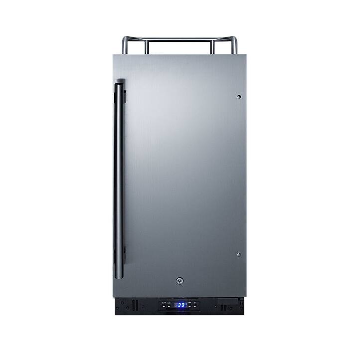 Summit 15 Inch Wide 2.9 Cu. Ft. Built-In or Free Standing Kegerator - Stainless Steel