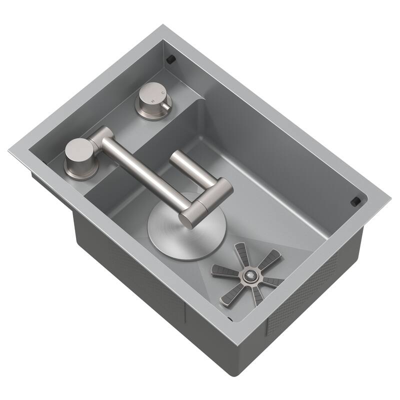 Black/SILVER/WHITE RV Sink with faucet and a foldable tap inside