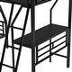 preview thumbnail 15 of 15, Modern L-Shaped Twin over Full Bunk Bed with Twin Size Loft Bed, Black