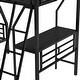 preview thumbnail 15 of 15, Twin Over Full Bunk Bed with Twin Loft and Desk, Metal Frame, Black