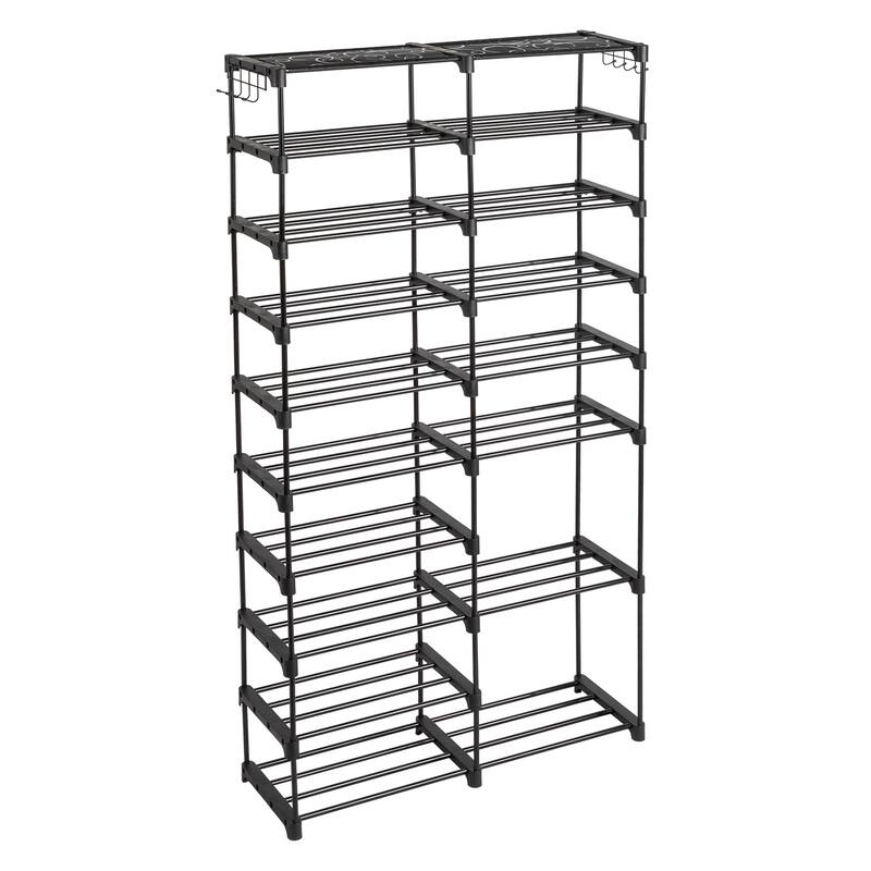 Minimalist Shoe Rack with Iron Frame Durable Non-Woven Storage Organizer for Shoes & Boots