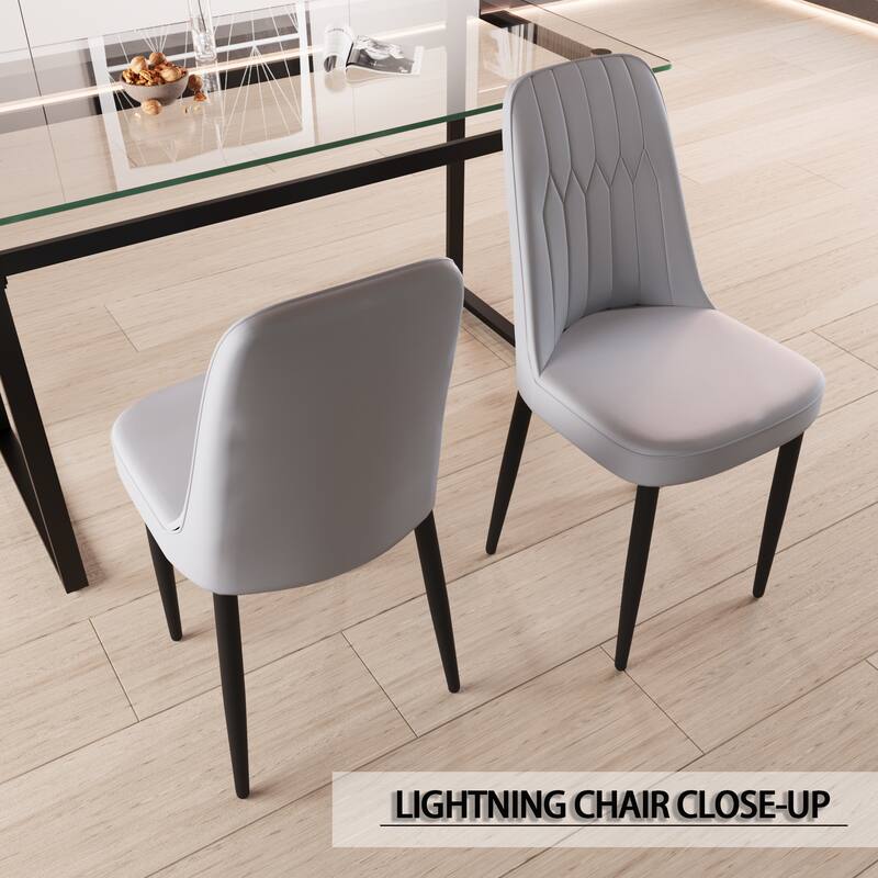 Set Of 4 Dining Chair with Metal Leg