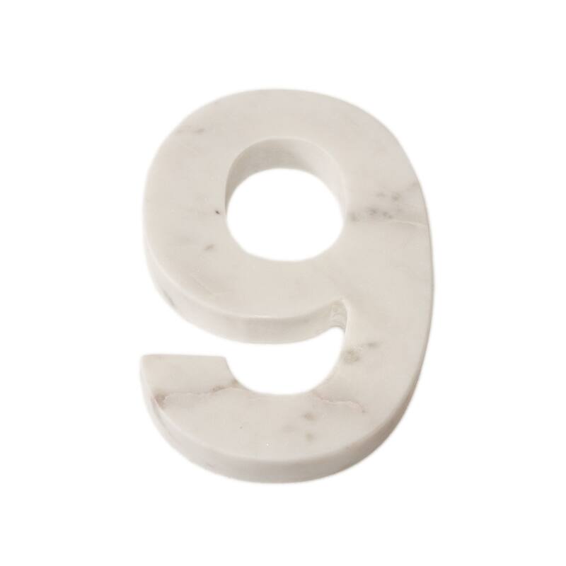 Marble 8" Helvetica 0 - White ST - White - 9