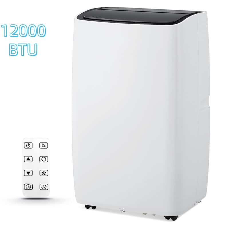 12000 BTU Portable Air Conditioner with Dehumidifier, Fan - Black