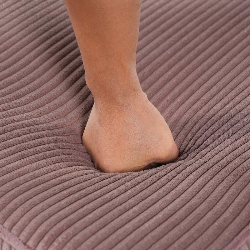 Christopher Knight Home - Mid-Century Modern Upholstered Corduroy Ottoman with Pocket Coil Comfort