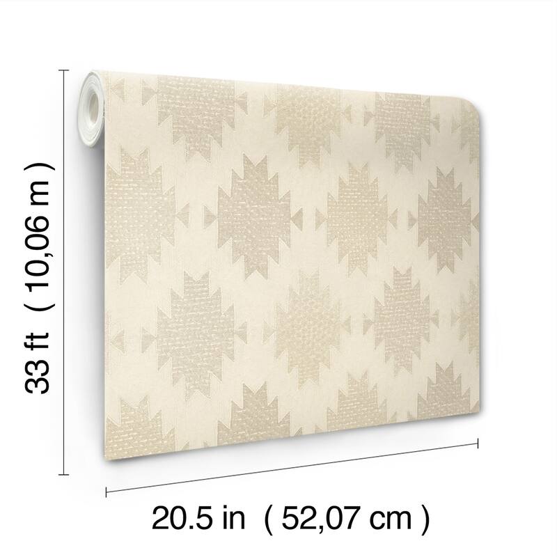 Stitched Heirloom Khaki Wallpaper