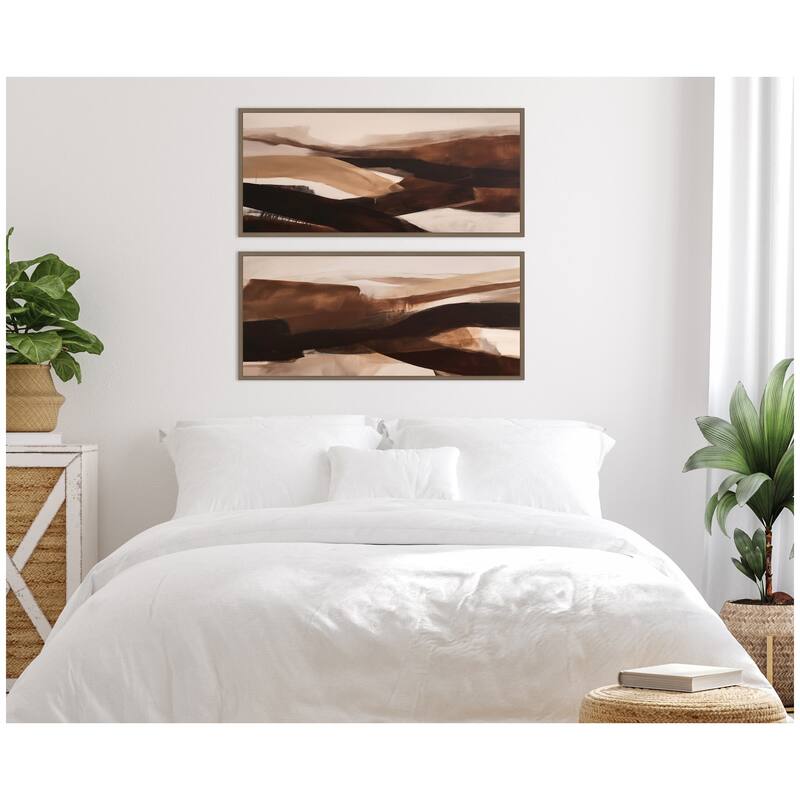 Kate and Laurel Pathways 2 Piece Framed Canvas Wall Art Set by Amy Lighthall