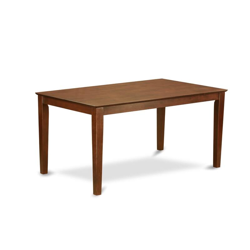 East West Furniture Kitchen Table Set Contains a Rectangle Dining Table and Upholstered Chairs, Mahogany (Pieces Options)