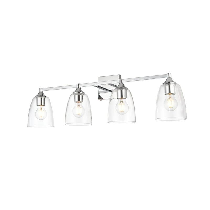 Gina 1 Light Black and Clear Bath Sconce