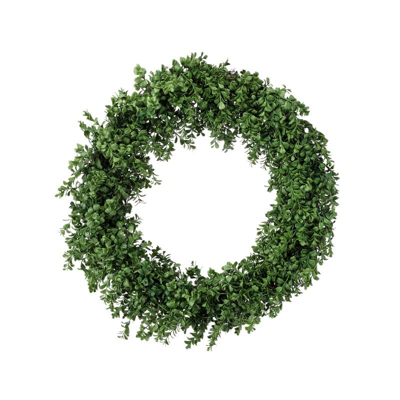 Plastic Real Touch Boxwood Wreath 28"