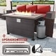 preview thumbnail 65 of 99, Outdoor Patio Furniture Set, All Weather PE Wicker Sectional Conversion Sofa set with Firepit(Optional)