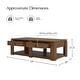 preview thumbnail 11 of 16, Jorge Modern 4-Drawers Coffee Table with 6 Solid Wood Legs by HULALA HOME