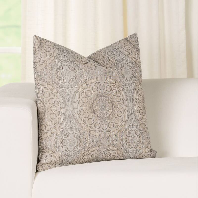 Lightridge Persian-style Throw Pillow - 18 x 18 - Stone