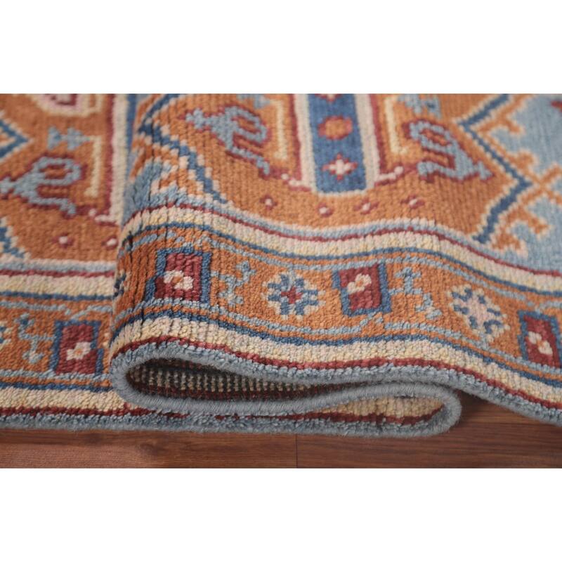 Geometric Khotan Runner Rug Handmade Oriental Wool Carpet - 2'6"x 7'10"
