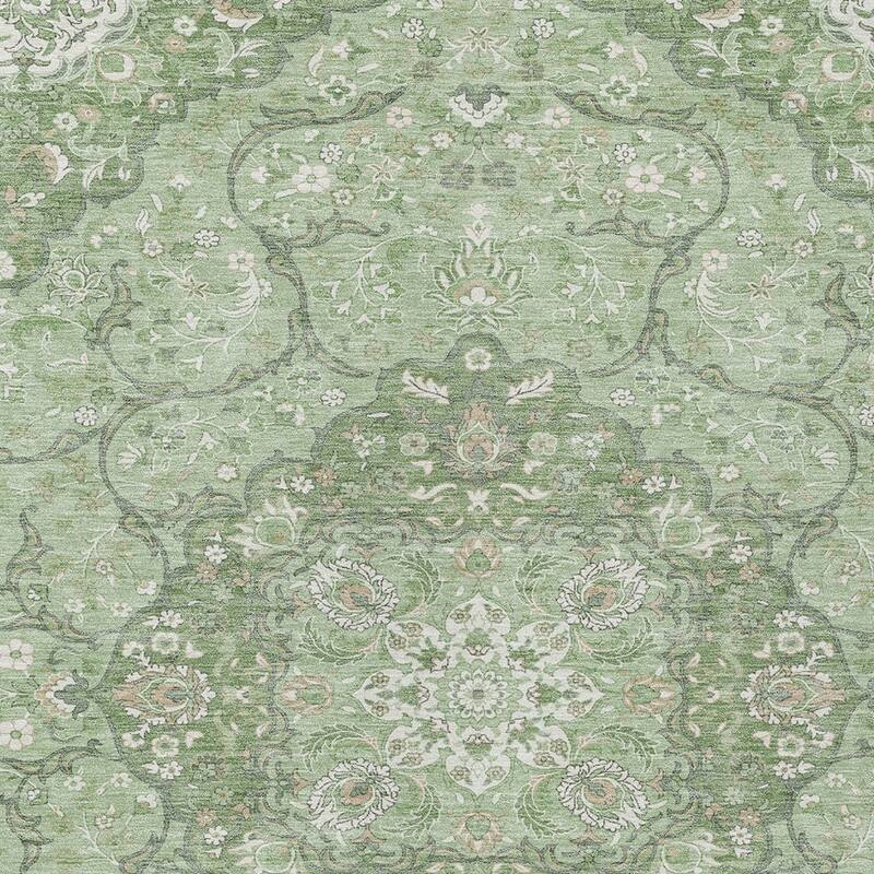 HomeRoots Medallion Traditional Rectangle Outdoor Rug
