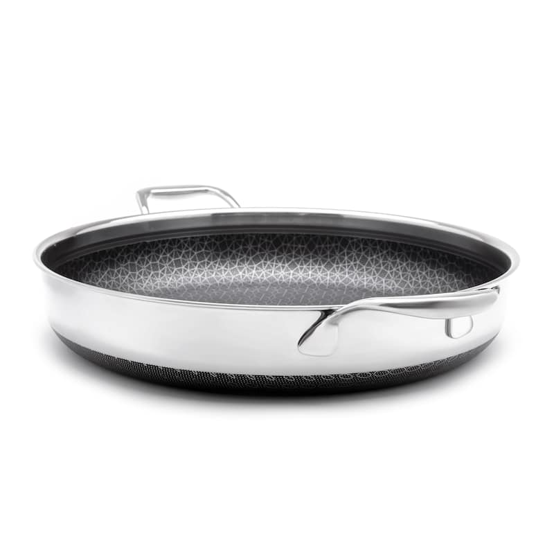 DiamondClad 14 Inch Nonstick Stainless Steel Pan with Lid Cookware Set - 14"