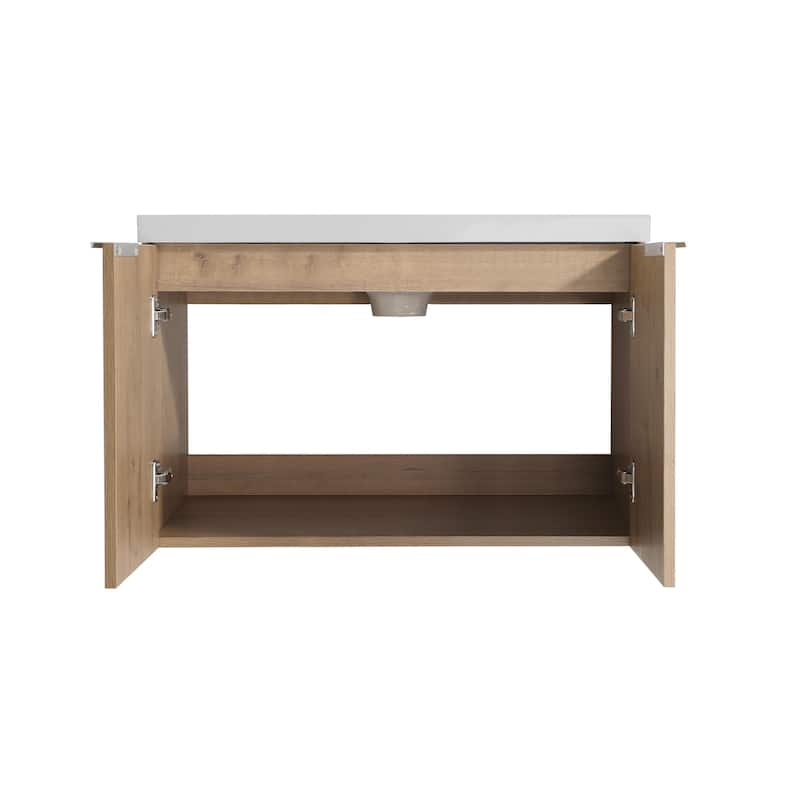 Beingnext 24"/30"/36" Bathroom Vanity with Sink, Floating Bathroom Vanity with 2 Soft Close Doors