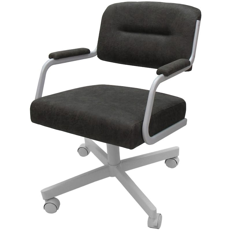 Swivel Kitchen Dining Caster Chair with Wheels - M-110 - N/A - Northwest Elk - White