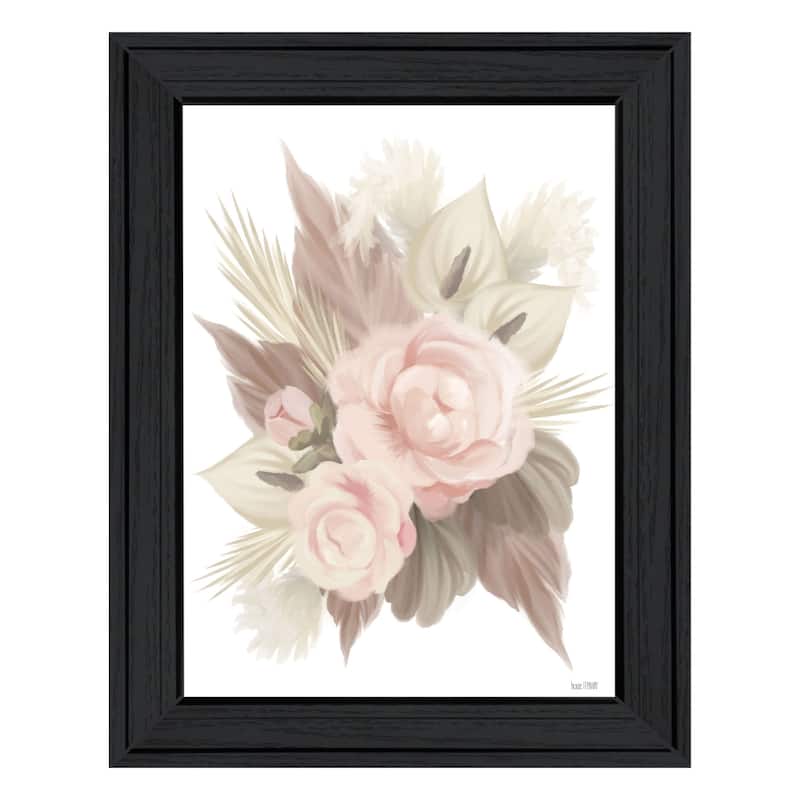 TrendyDecor4U Contemporary "BOHEMIAN BOUQUET" Framed Print Wall Art