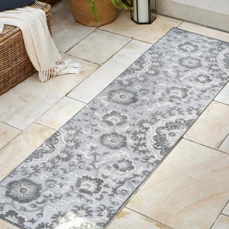 JONATHAN Y Cassis Modern Medallion High-Low Indoor/Outdoor Area Rug