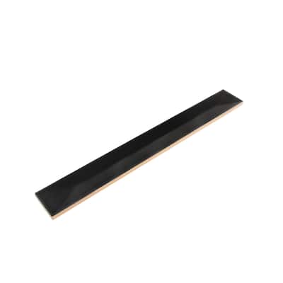 Apollo tile 2" x 16" Horizonte Glossy Jet Black Ceramic Tile (10.76 sq ft/case) - 50 Pack