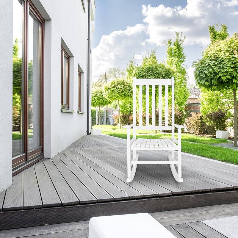 Outdoor Simple Style Wooden Rocking Chair