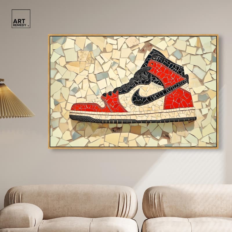 Mosaic Sneaker Canvas by Art Remedy