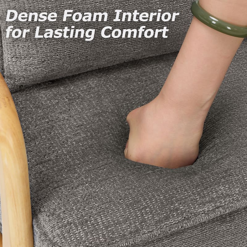 RENEWLINE Mid Century Modern Accent Chair with Lumbar Pillow
