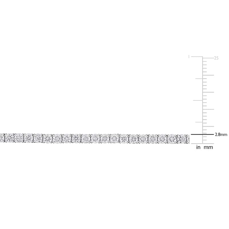 Miadora 14k White Gold Diamond Tennis Bracelet 1 1/3 to 6 1/10ct TDW