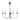 Large 5-Arm Primitive Chandelier In Textured Black - 25 X 24 X 24 inches