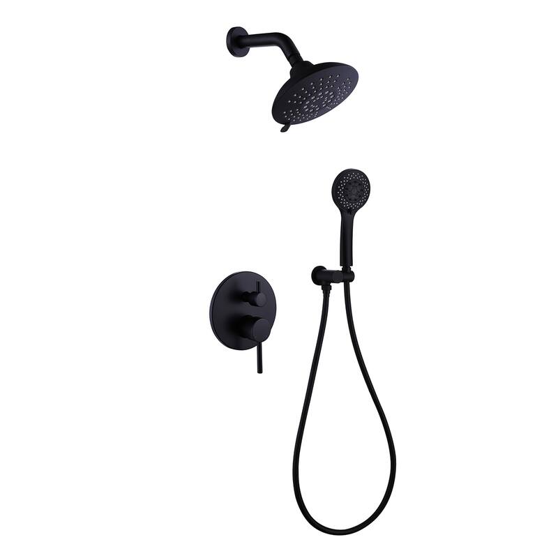Wall Mounted Pressure Balance Multi-Function Shower System With Rough-In Valve