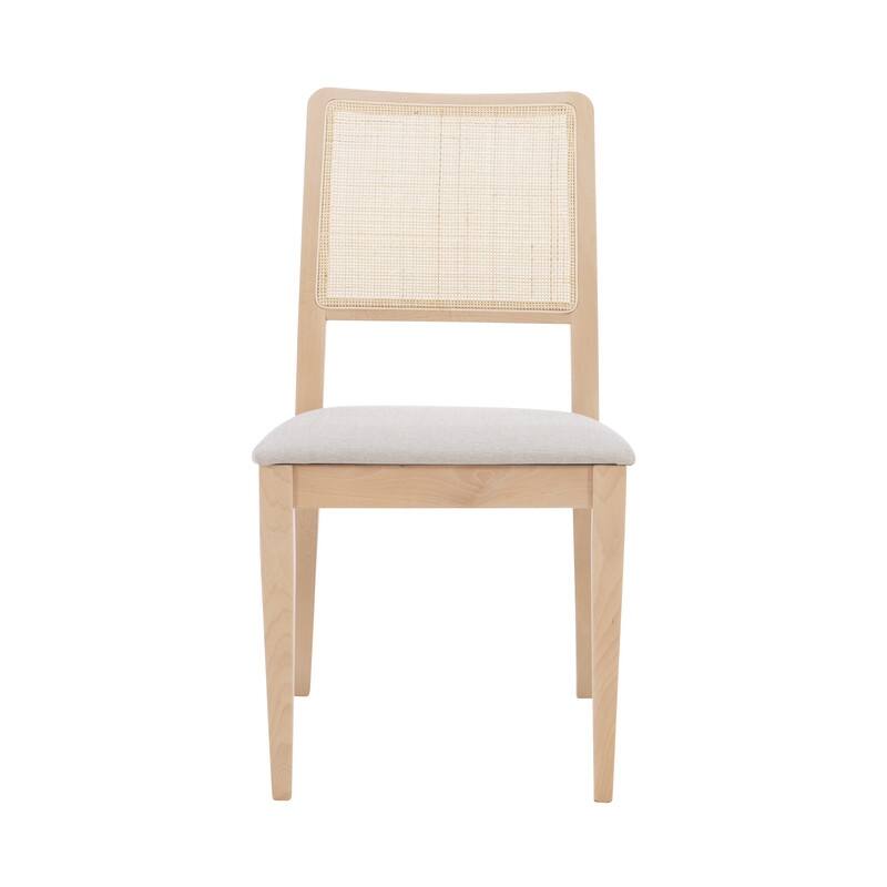 Linon Birkner Solid Wood Rattan Dining Chair