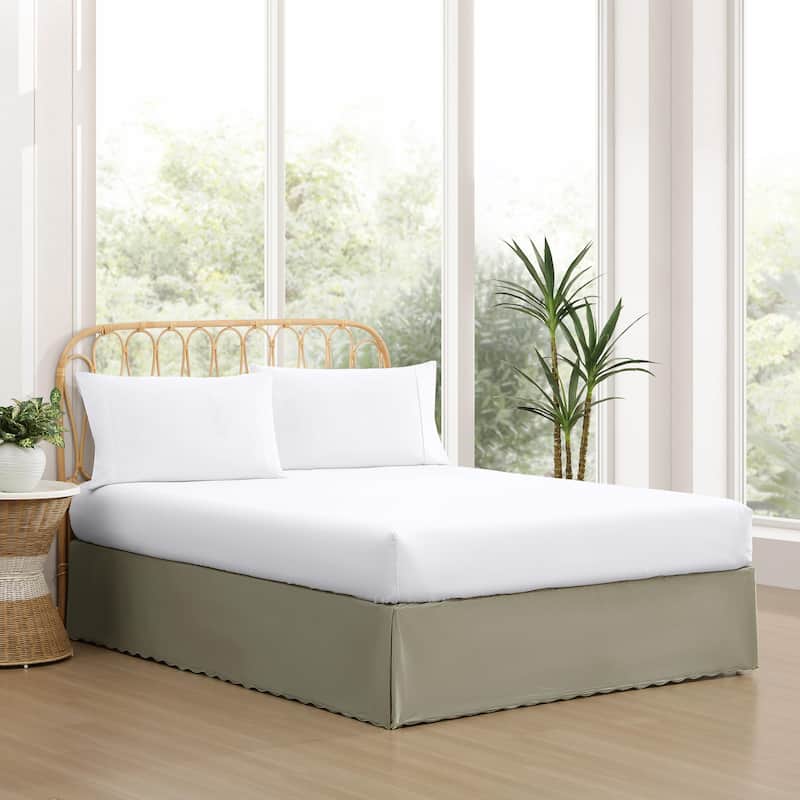 Stone Cottage Solid Scallop Cotton Bedskirt